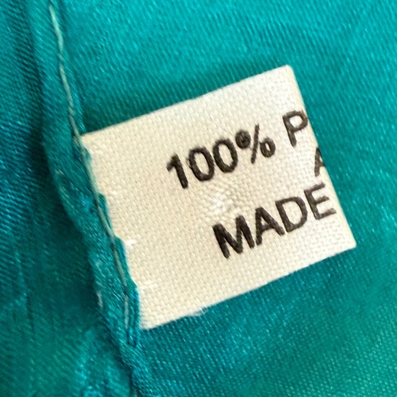 Pure Silk Lightweight Teal Scarf – Made in India 🇮🇳 - Picture 8 of 9